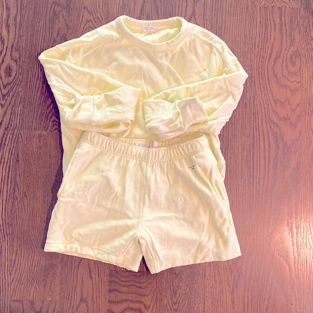 Rag & Bone Matching electric yellow sweat set!!